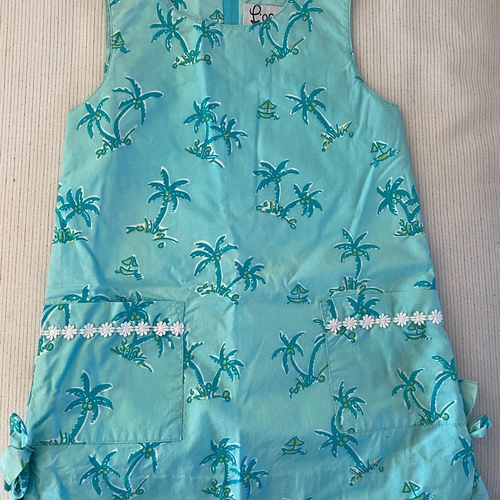 Lilly Pulitzer girls  turquoise sundress size 5T
